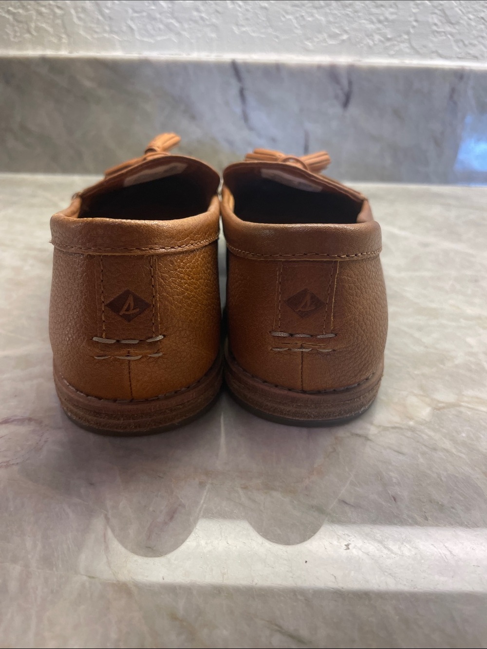 Women’s Sperry Tan Leather Tassel Loafers - Picture 4 of 5
